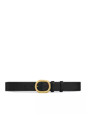 LARGE LULU BELT IN BLACK VINTAGE CALF LEATHER