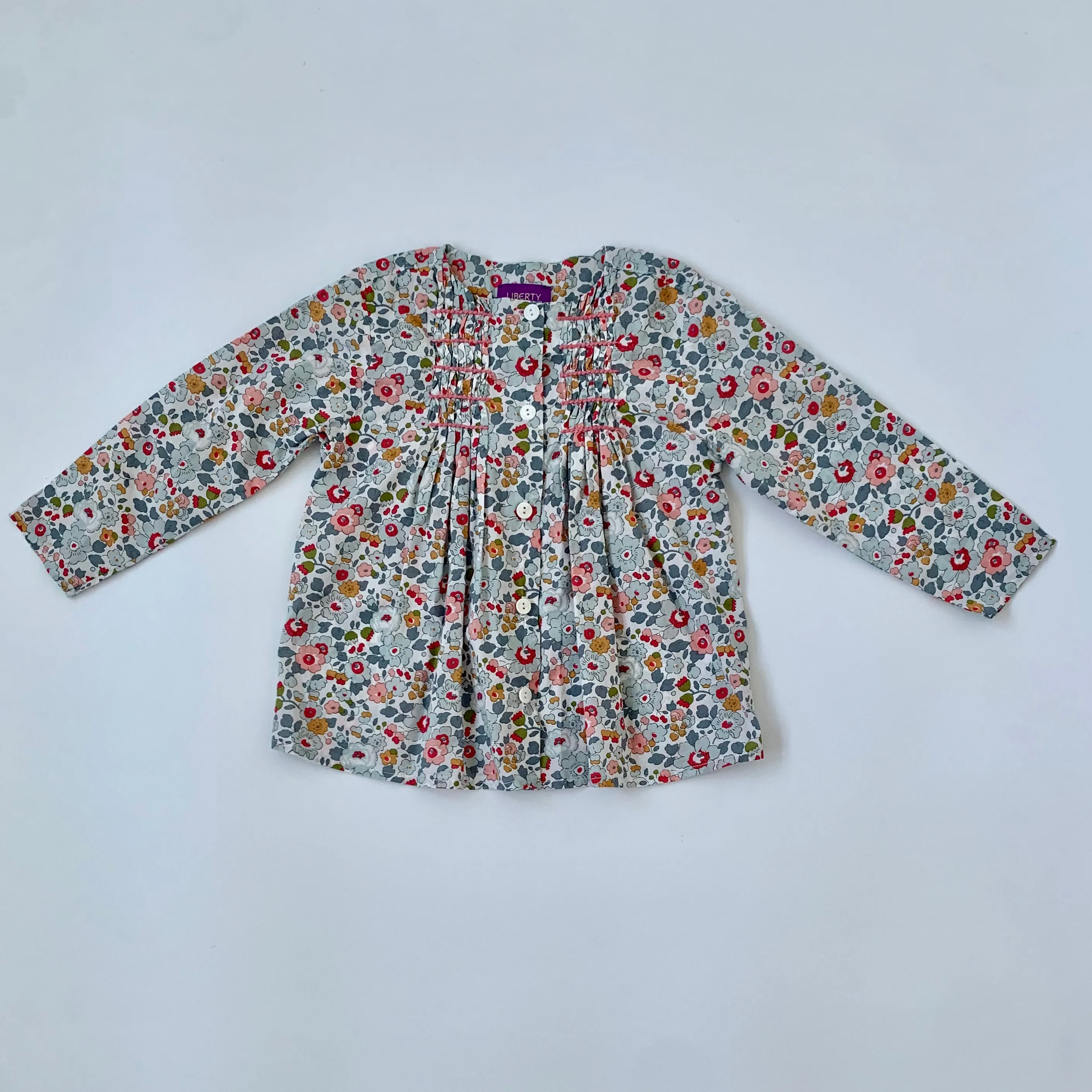 Liberty of London Blue Betsy Liberty Print Blouse: 2 Years