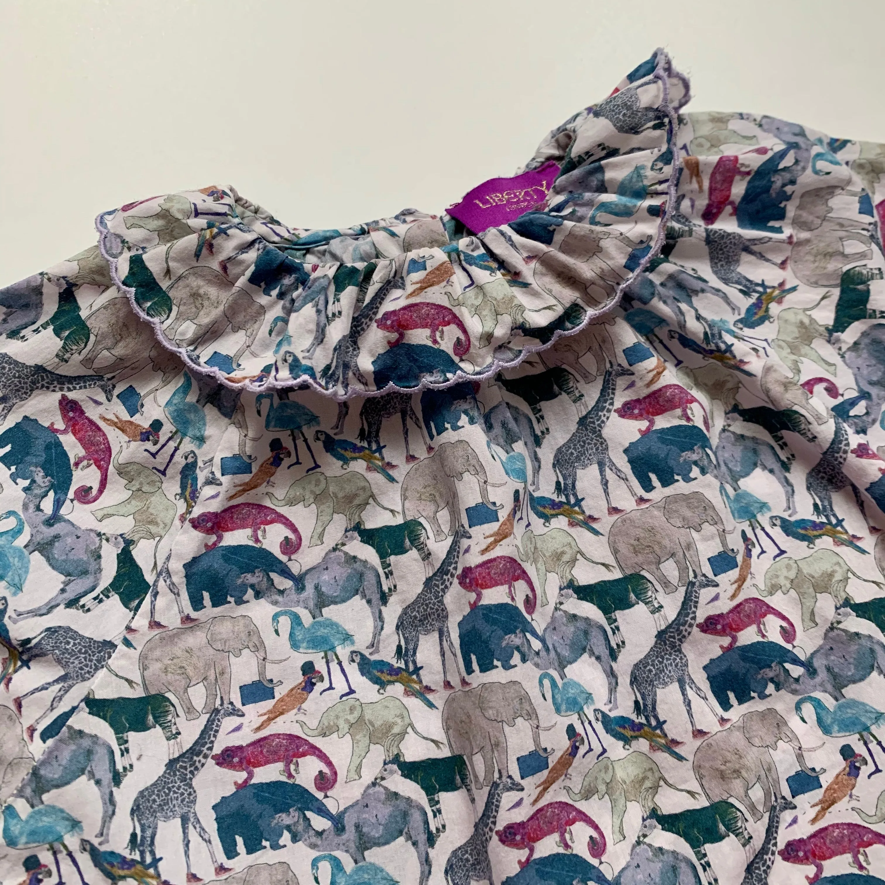 Liberty of London Queue for the Zoo Print Blouse: 2 Years