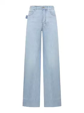 LIGHT BLEACHED DENIM TROUSERS