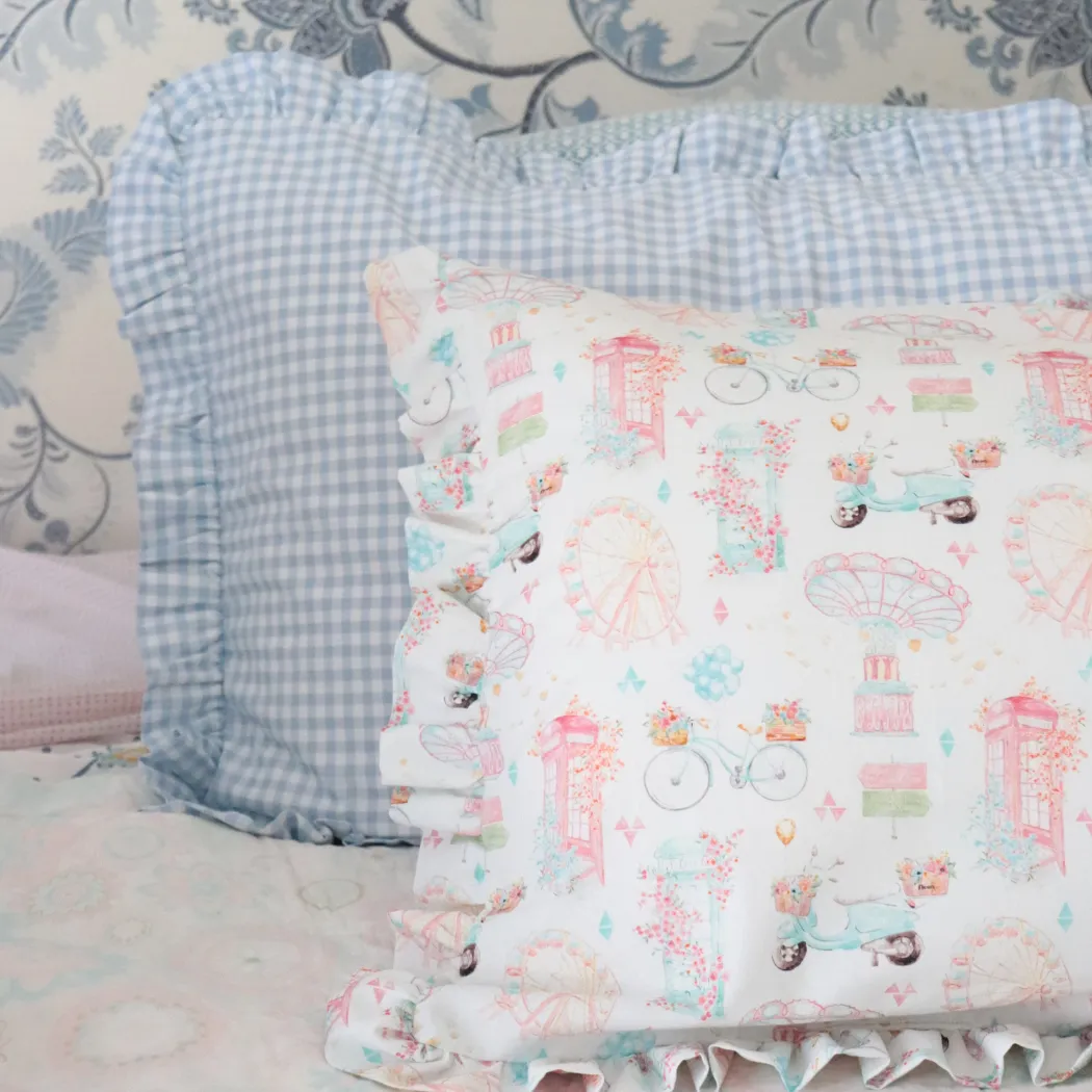 London frilly pillowcase