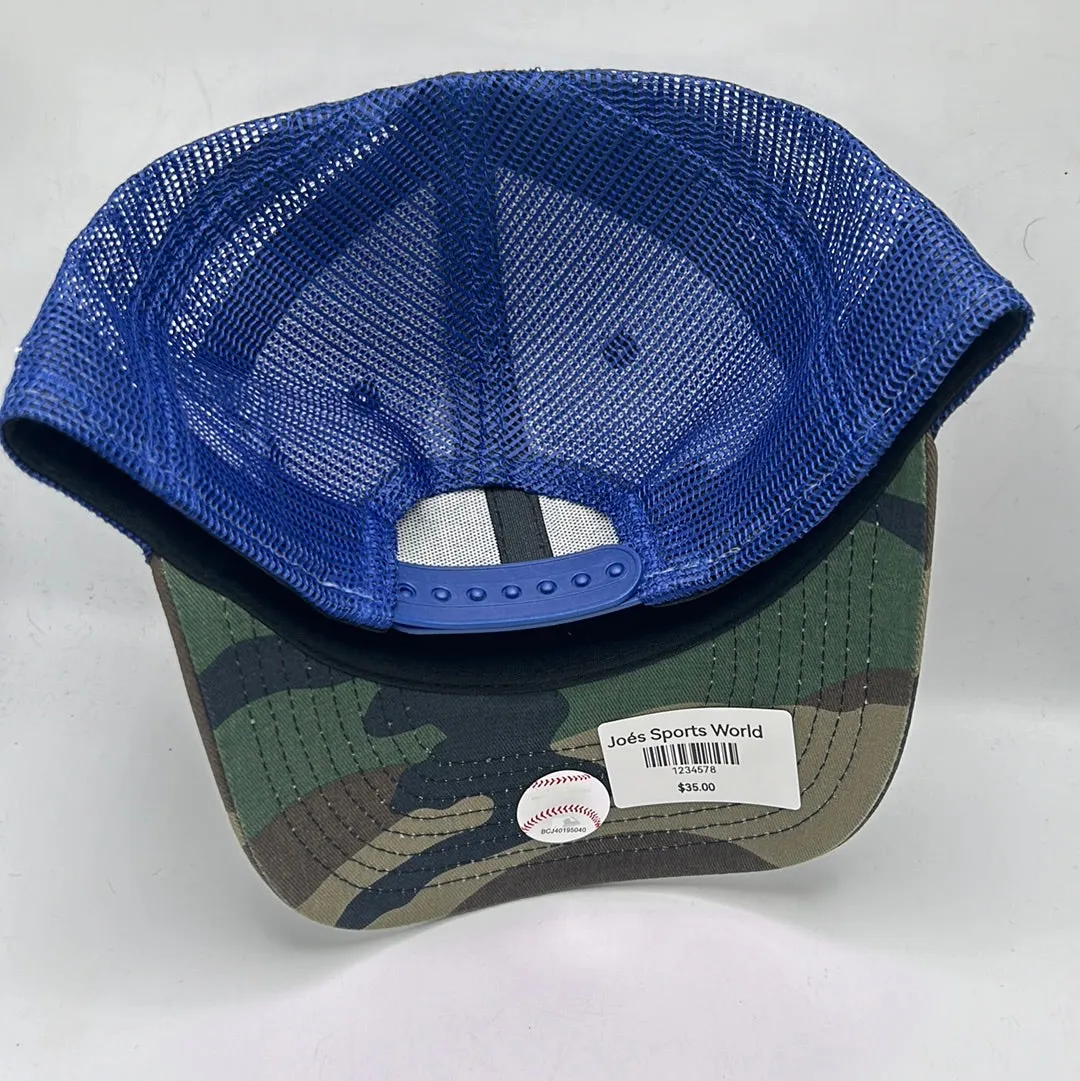 Los Angeles Dodgers MLB New Era Camo / Royal Blue Trucker Adjustable Hats