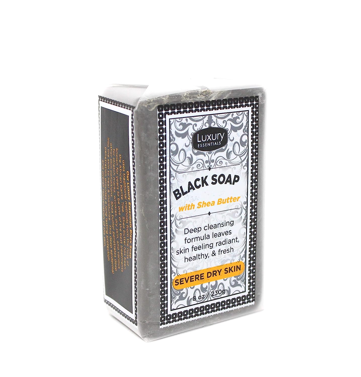 LUXYRYESSENTIALS Black Soap Jabón en Barra Con Karité