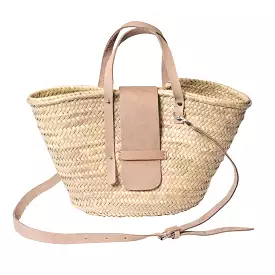 MacKenzie Raffia City Basket in Light Brown