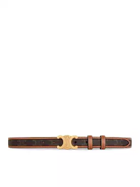 MEDIUM BELT IN TRIOMPHE CANVAS AND LEATHER CALF