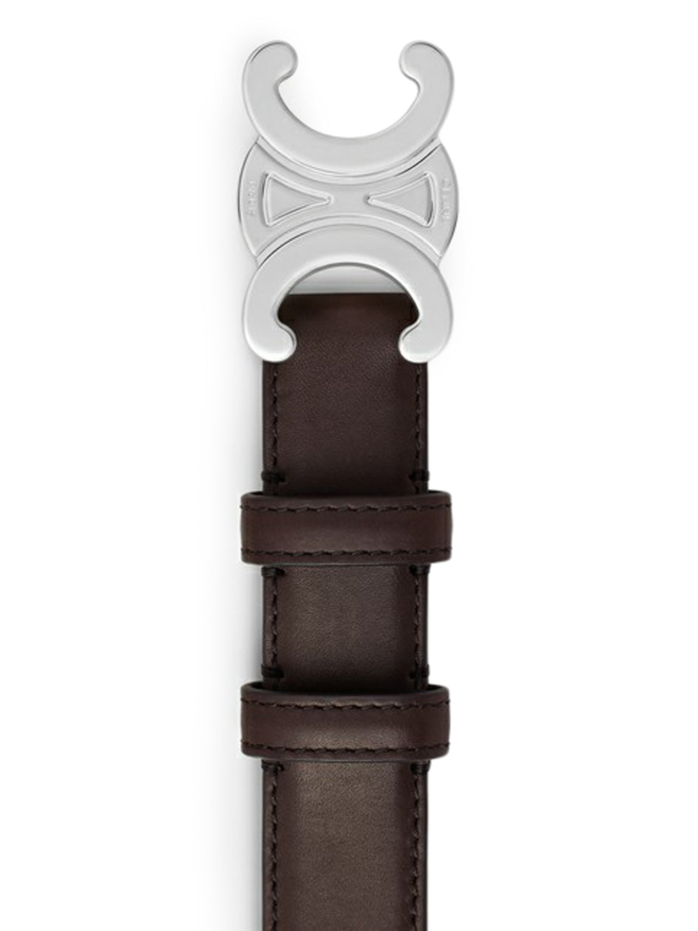 MEDIUM TRIOMPHE BELT IN NATURAL BROWN CALF LEATHER