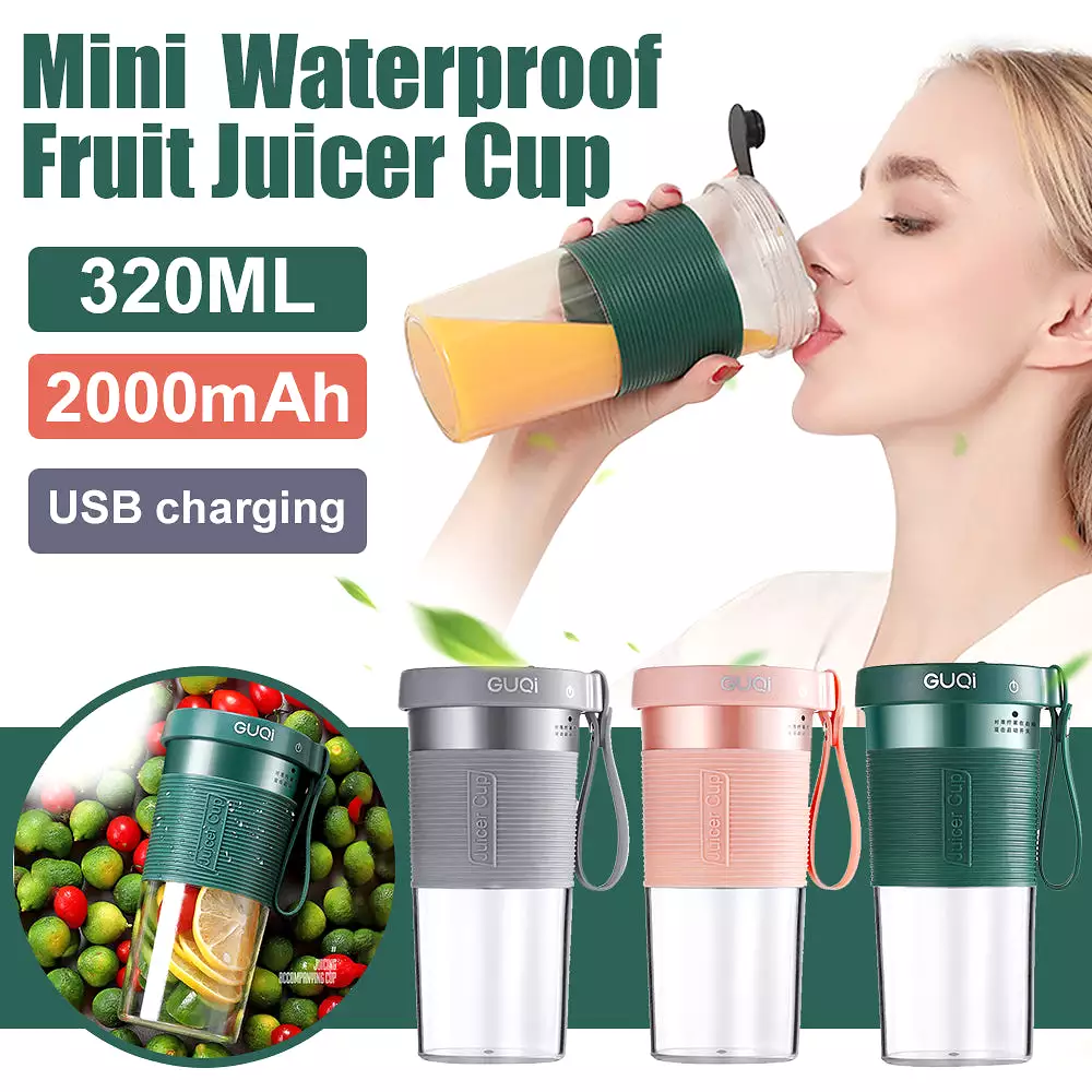 Mini USB Rechargeable Portable Blender Electric Fruit Juicer Kitchen Smoothie Maker Lightweight Sports Bottle Multifunction Blen