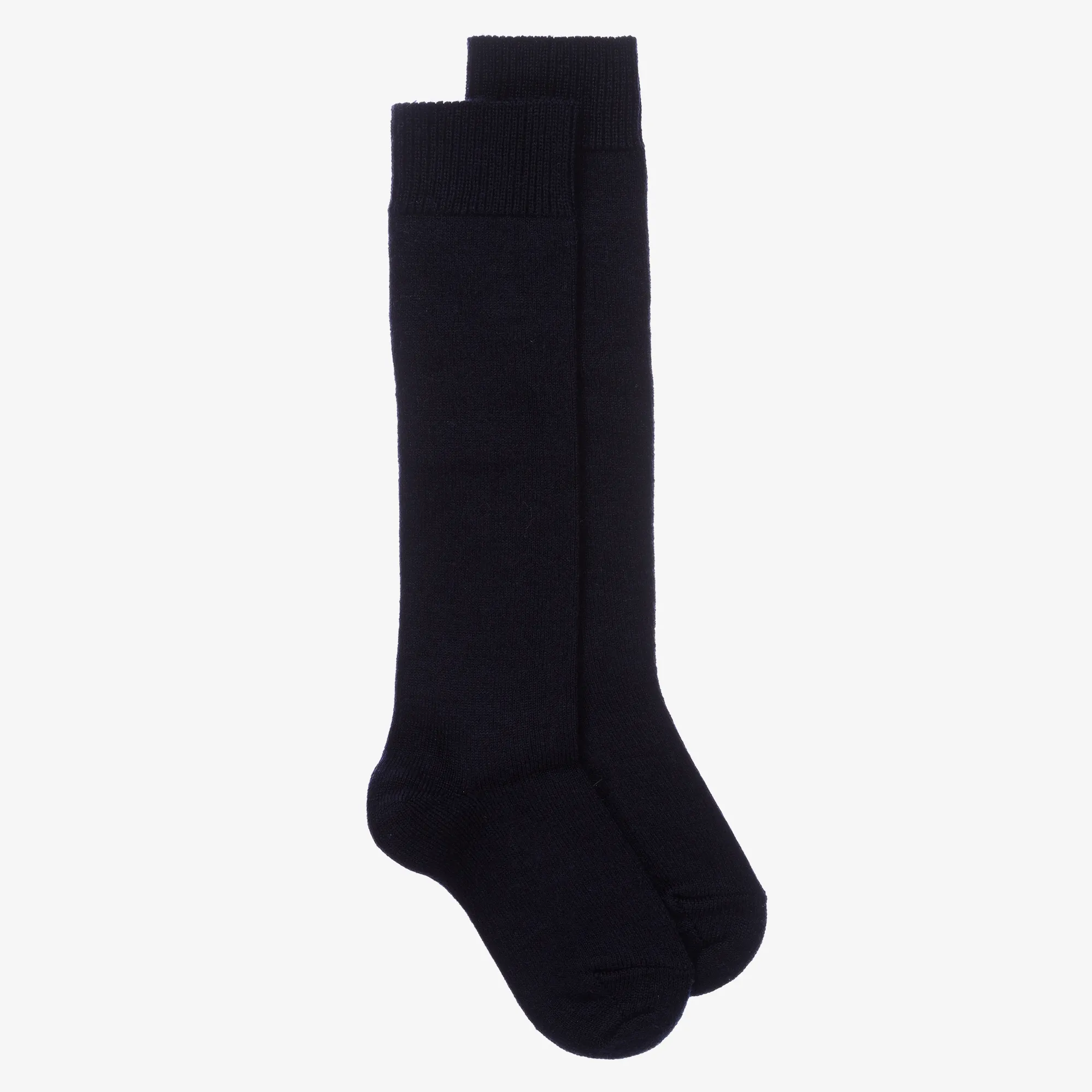 Navy Blue Knee High Wool Socks