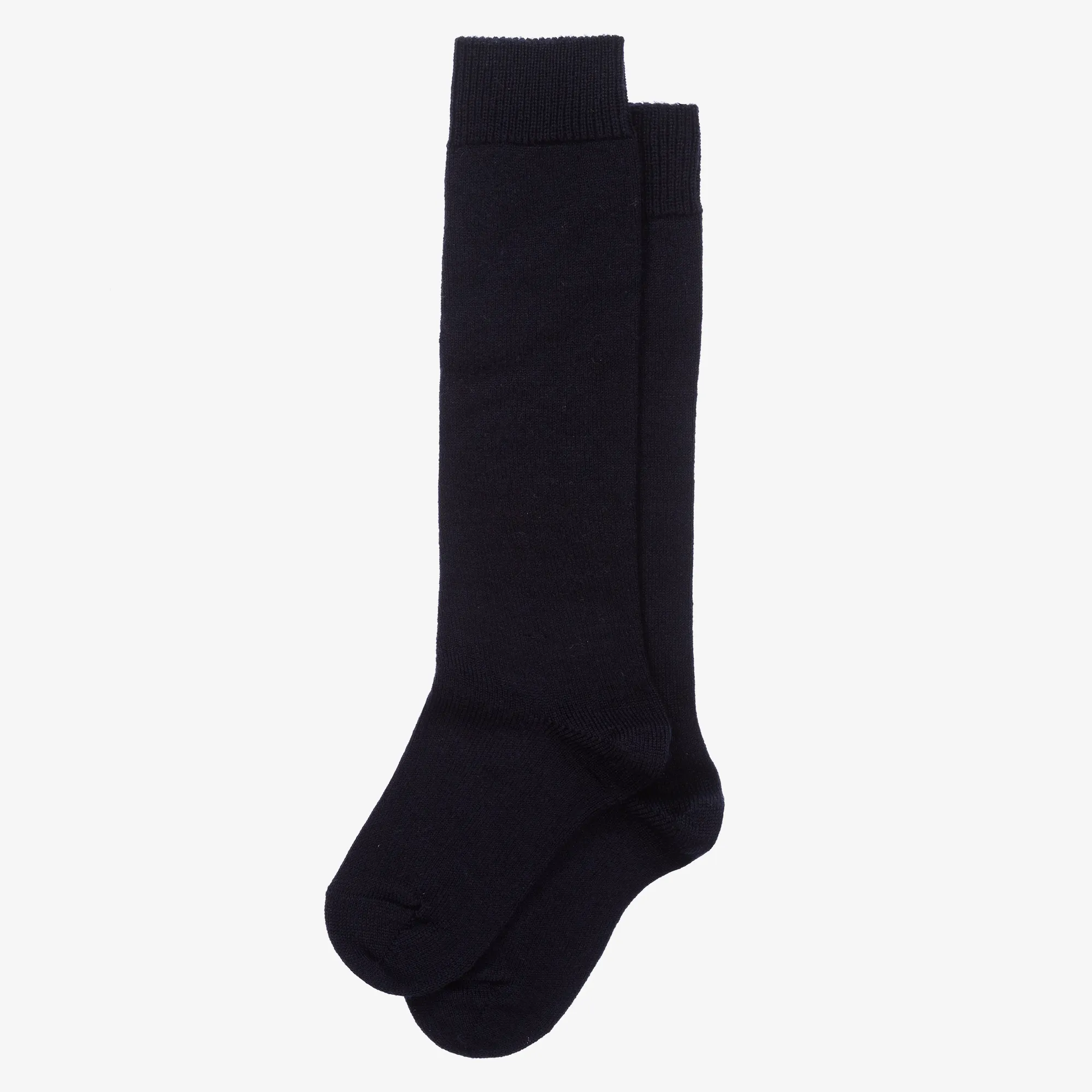 Navy Blue Knee High Wool Socks