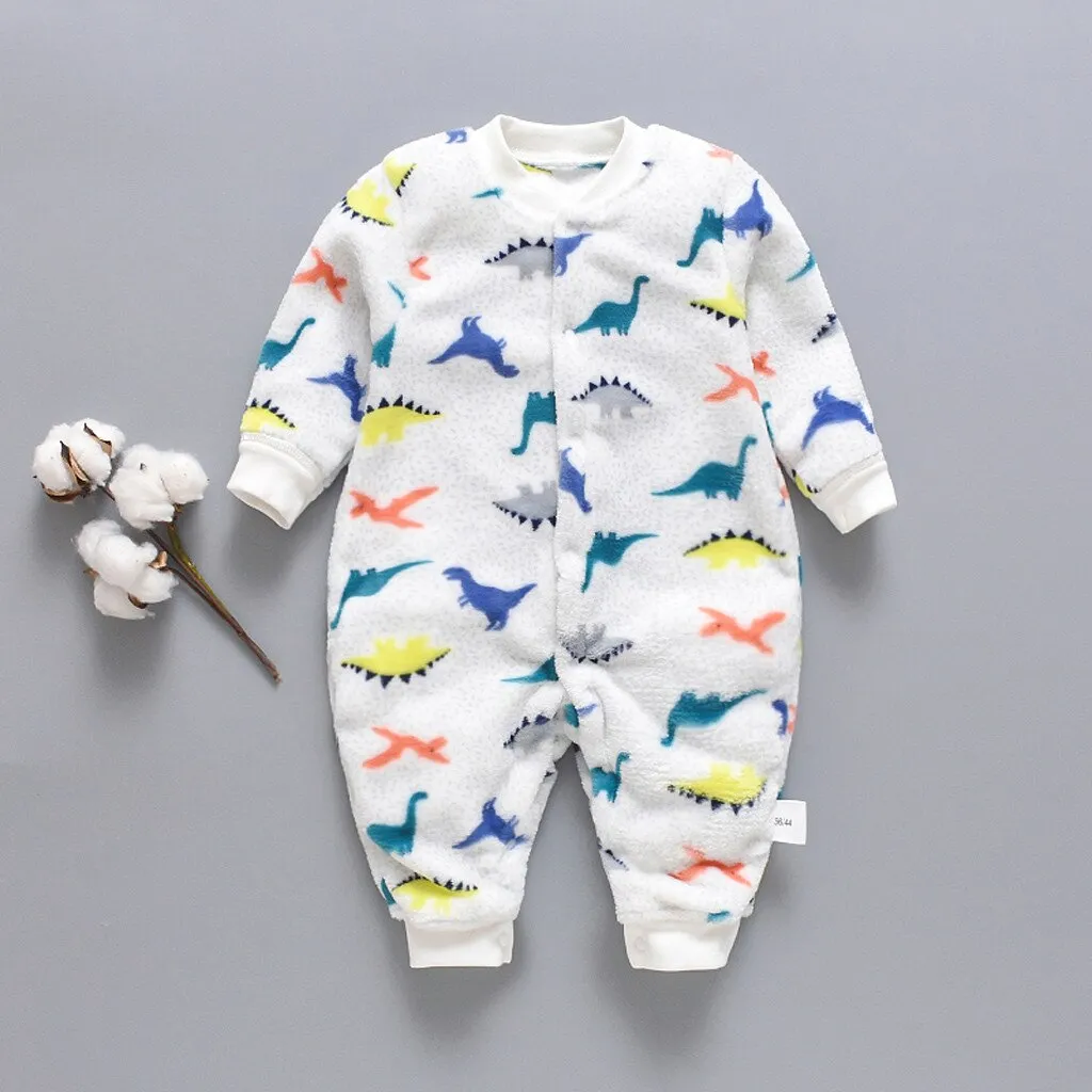 Newborn Infant Kangaroo Print Winter Wear Jumpsuit