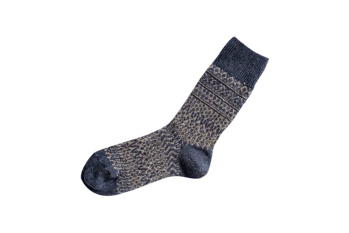 Nishiguchi Kutsushita Oslo Wool Socks Navy