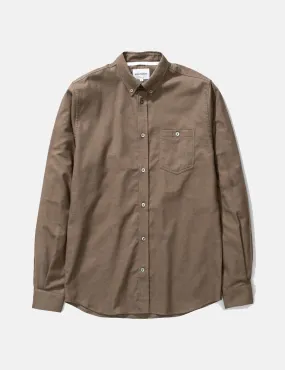 Norse Projects Anton Brushed Flannel Shirt - Beech Green