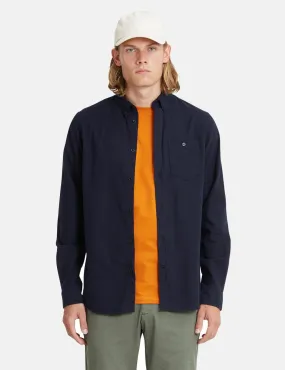 Norse Projects Anton Brushed Flannel Shirt - Dark Navy