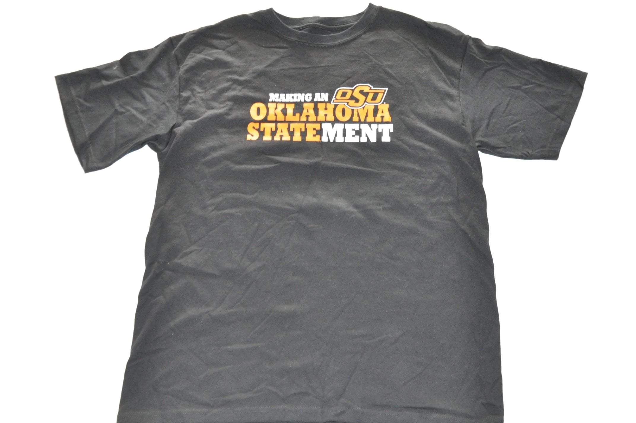 Oklahoma State Cowboys Gear for Sports Making a Statement Black T-Shirt (L)