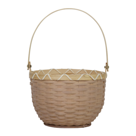 Olli Ella Small Blossom Basket - Light Grey