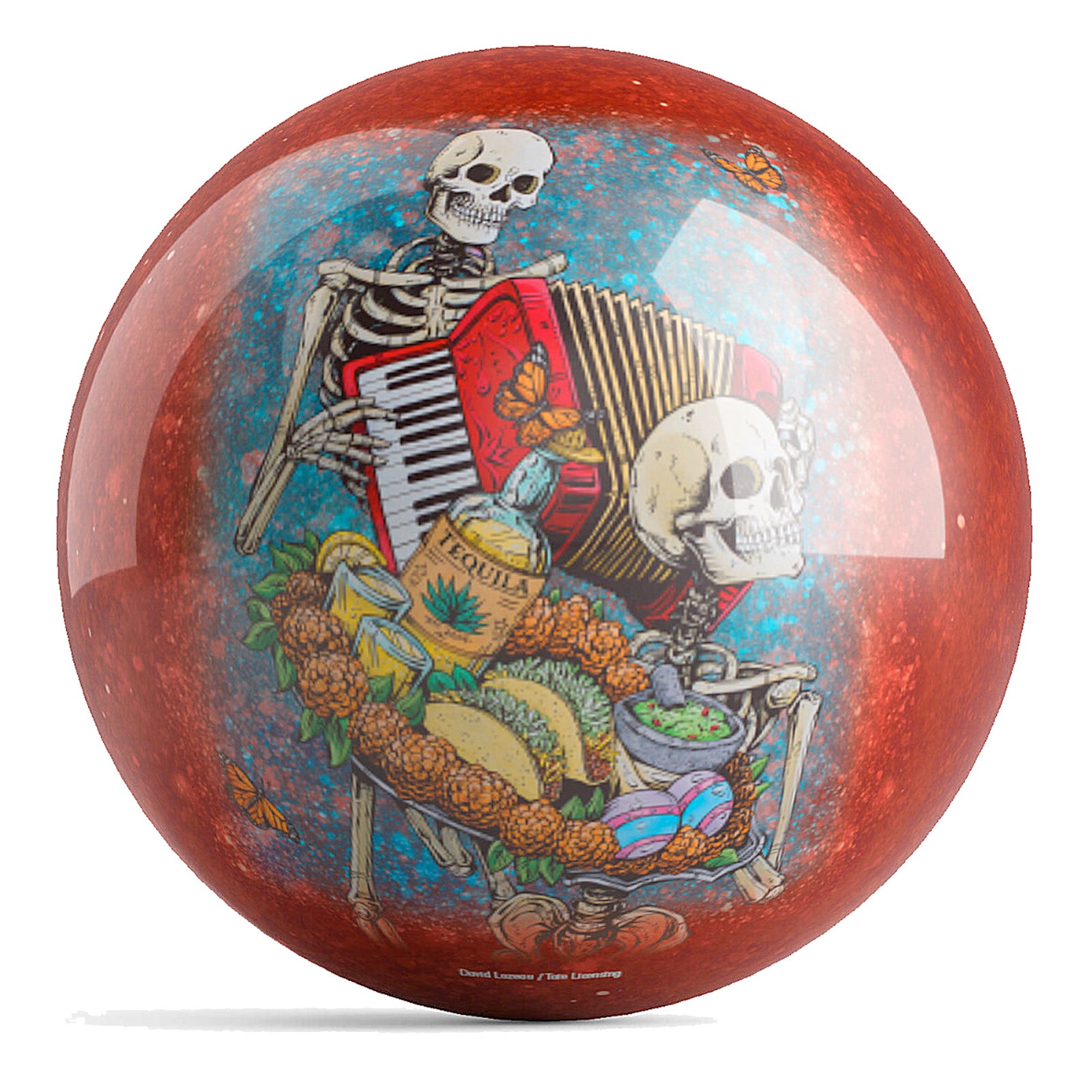 OnTheBallBowling Day of the Dead Celebration Ball Bowling Ball by David Lozeau