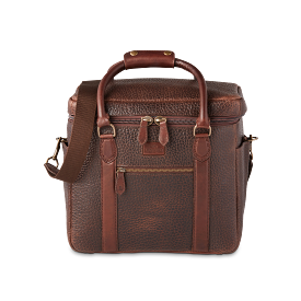 Pebbled Leather Cooler :: Brown