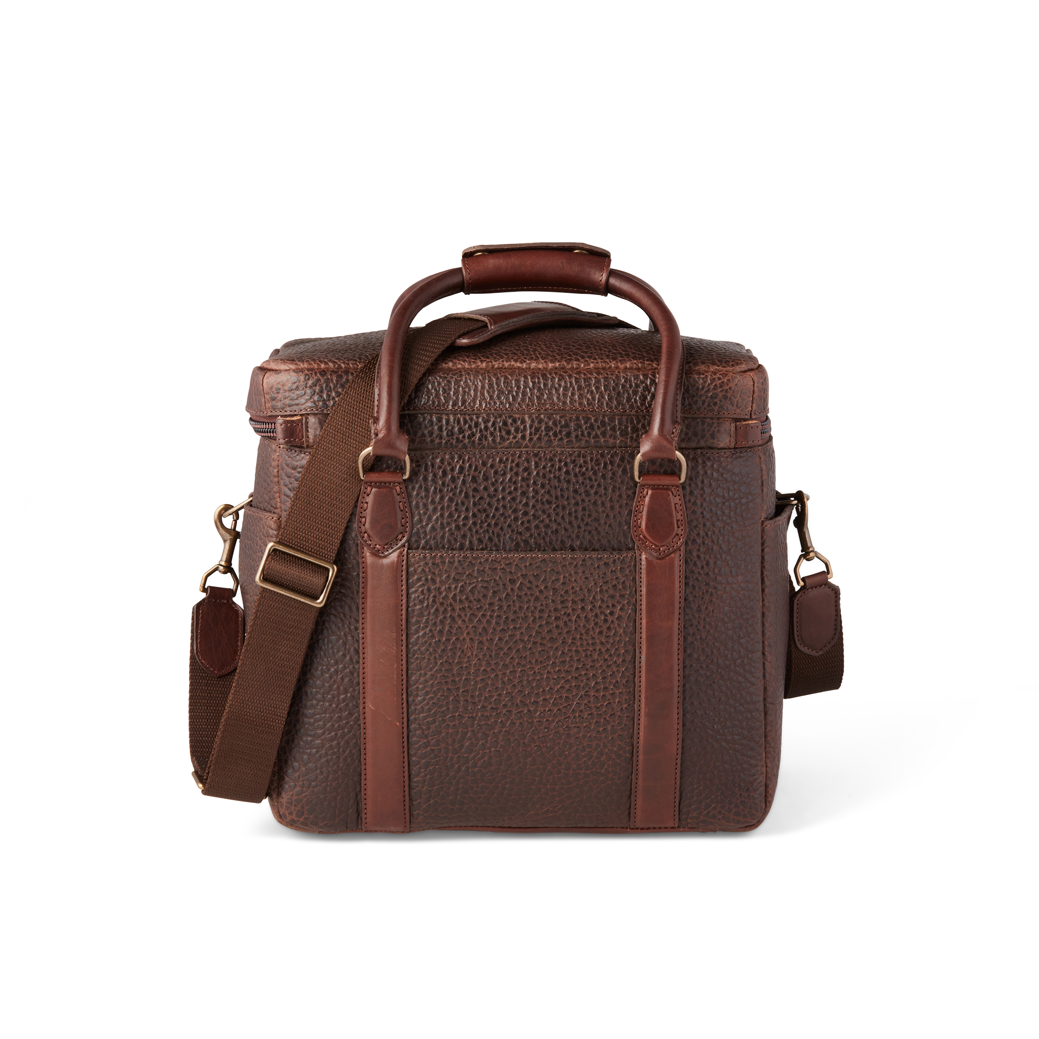 Pebbled Leather Cooler :: Brown