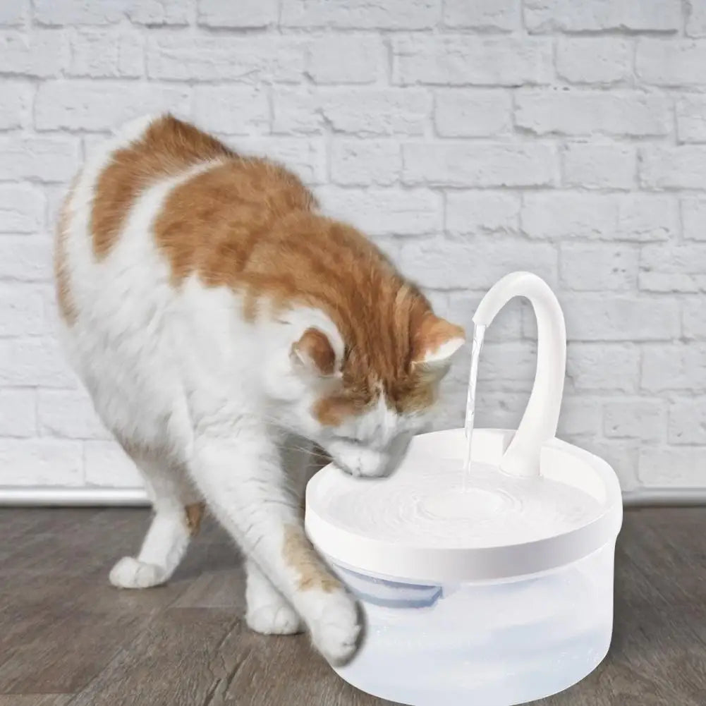 Pet Water Fountain Swan Neck Shaped Cat Water Dispenser Prevent Dry Burn Drinking Fountain 2L With LED Light Bird Dog Drink Bowl