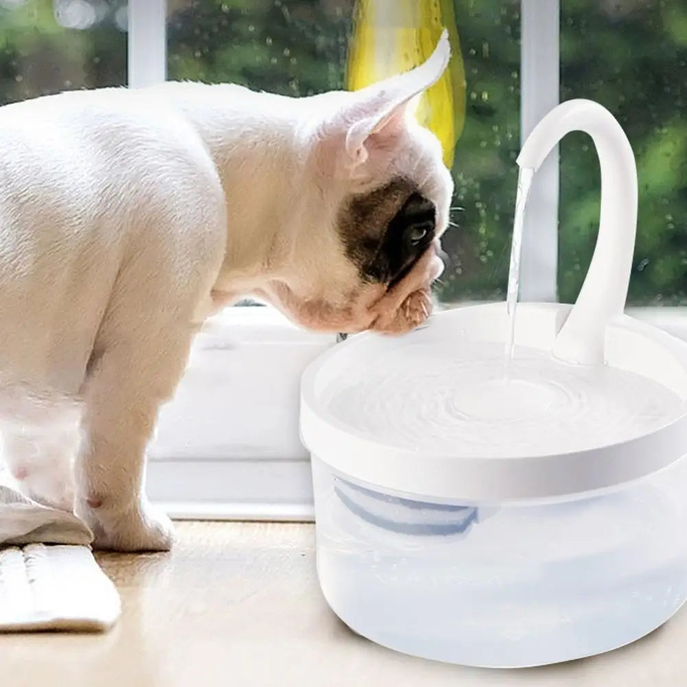 Pet Water Fountain Swan Neck Shaped Cat Water Dispenser Prevent Dry Burn Drinking Fountain 2L With LED Light Bird Dog Drink Bowl