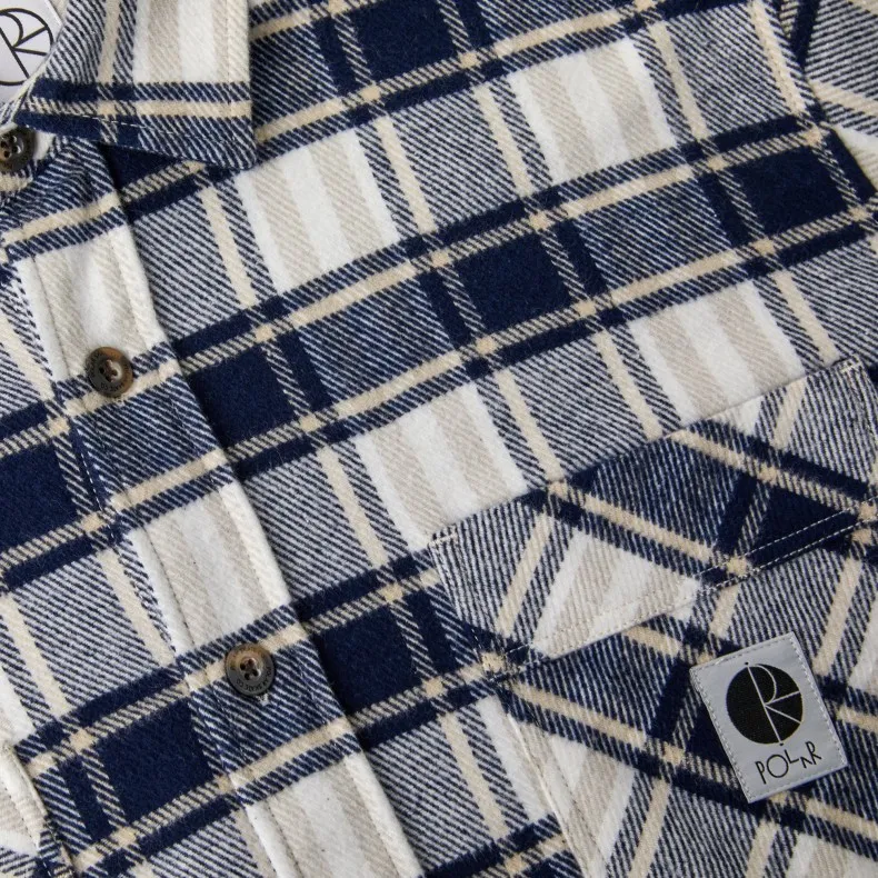 Polar Skate Co. Flannel Shirt (Navy)