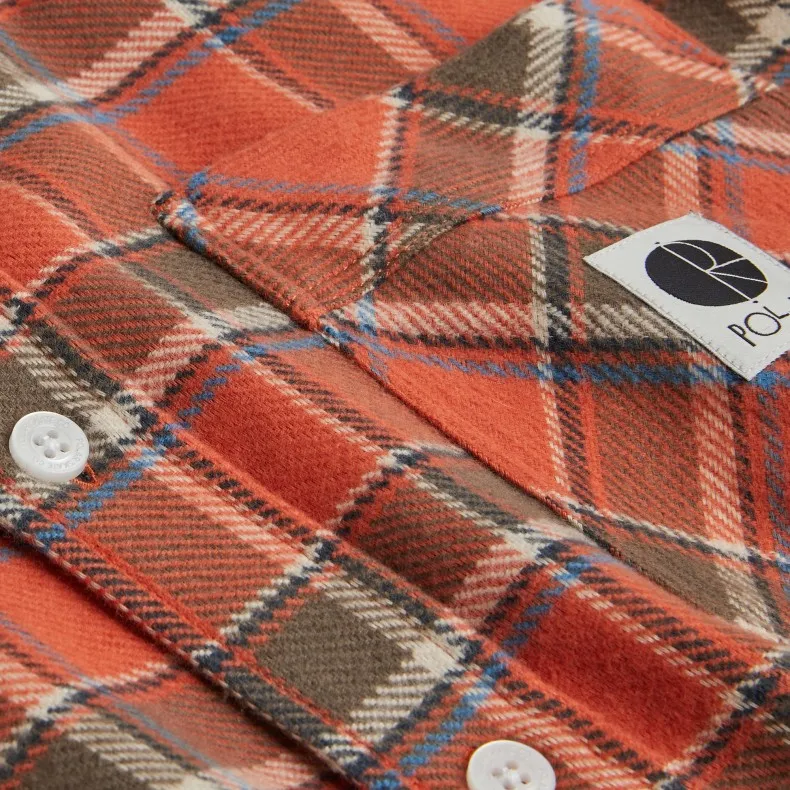 Polar Skate Co. Flannel Shirt (Orange)