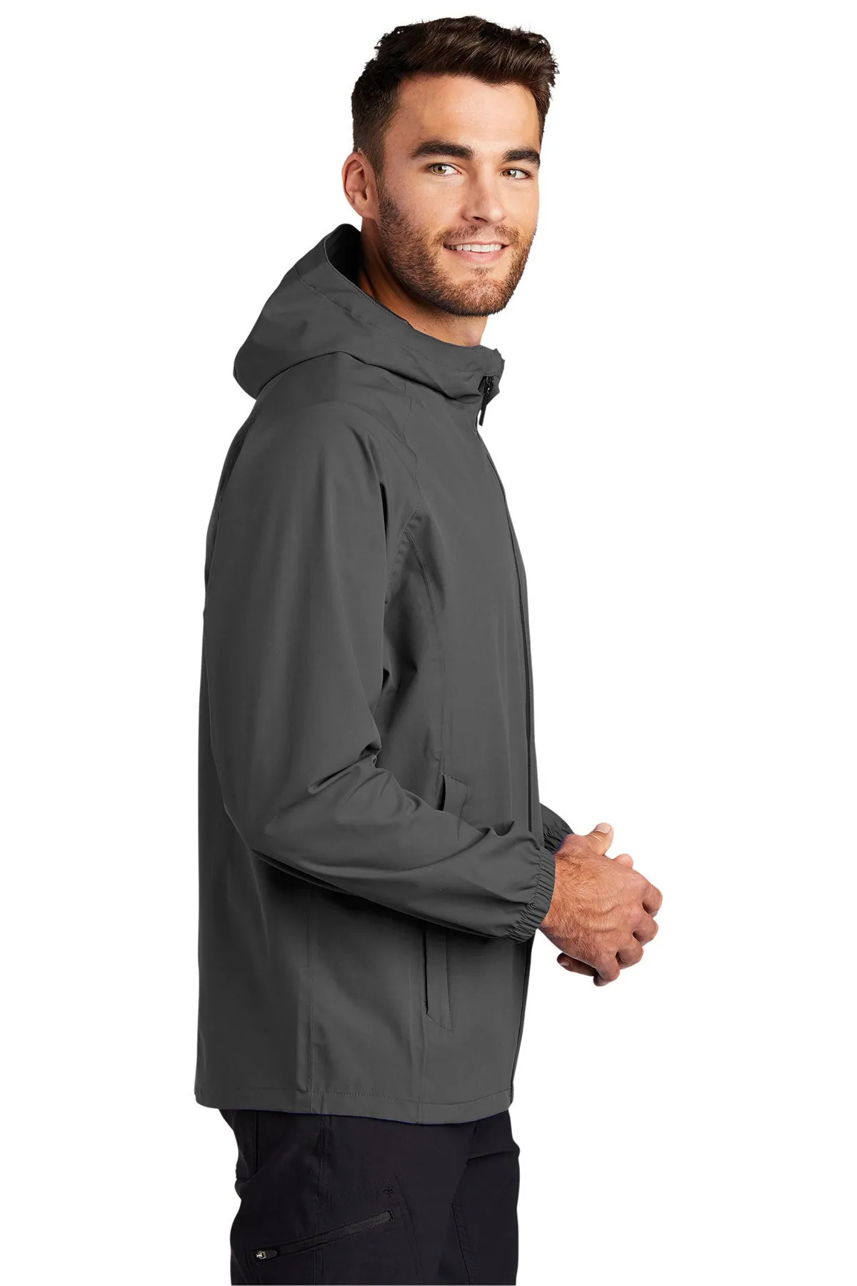 Port Authority Essential Branded Rain Jackets, Graphite