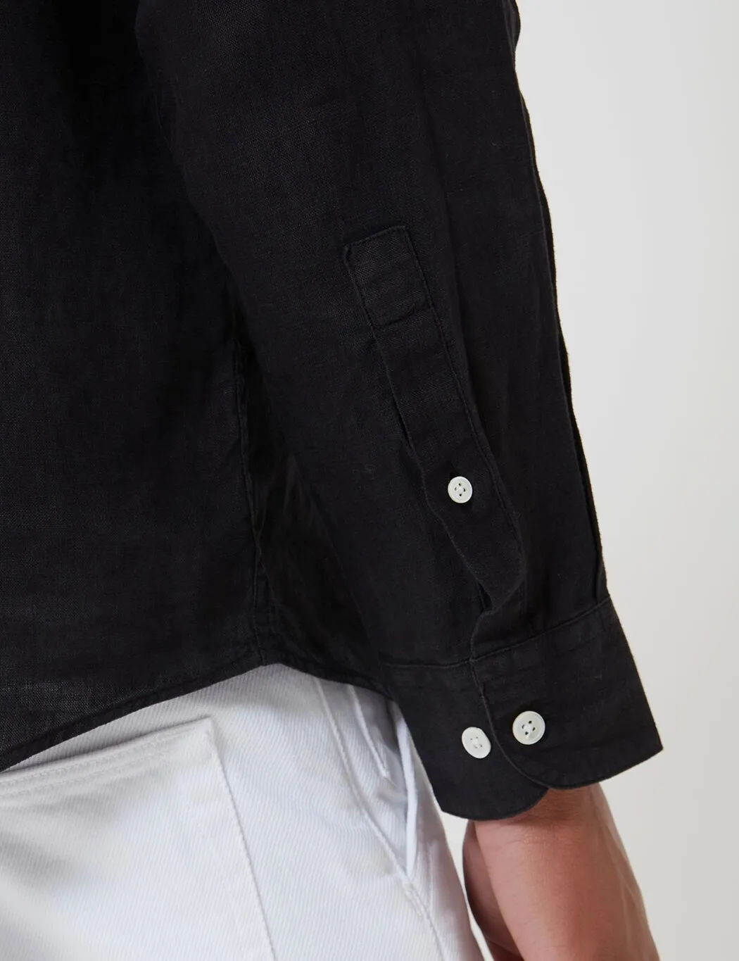 Portuguese Flannel Linen Shirt - Black