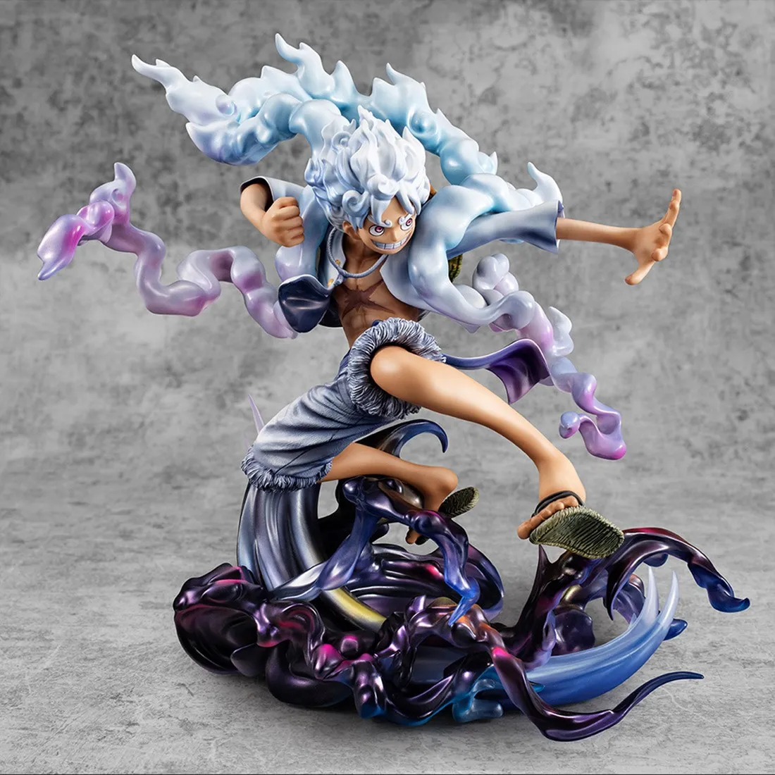 PREORDER - MegaHouse One Piece Portrait Of Pirates Wa Maximum Monkey D. Luffy Gear Five Figure (blue)