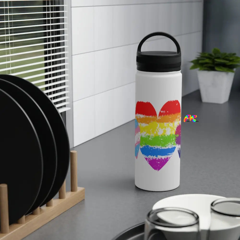 Pride Stainless Steel Water Bottle, Handle Lid