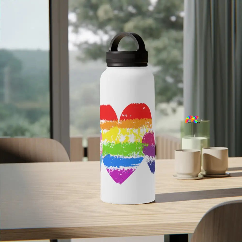 Pride Stainless Steel Water Bottle, Handle Lid