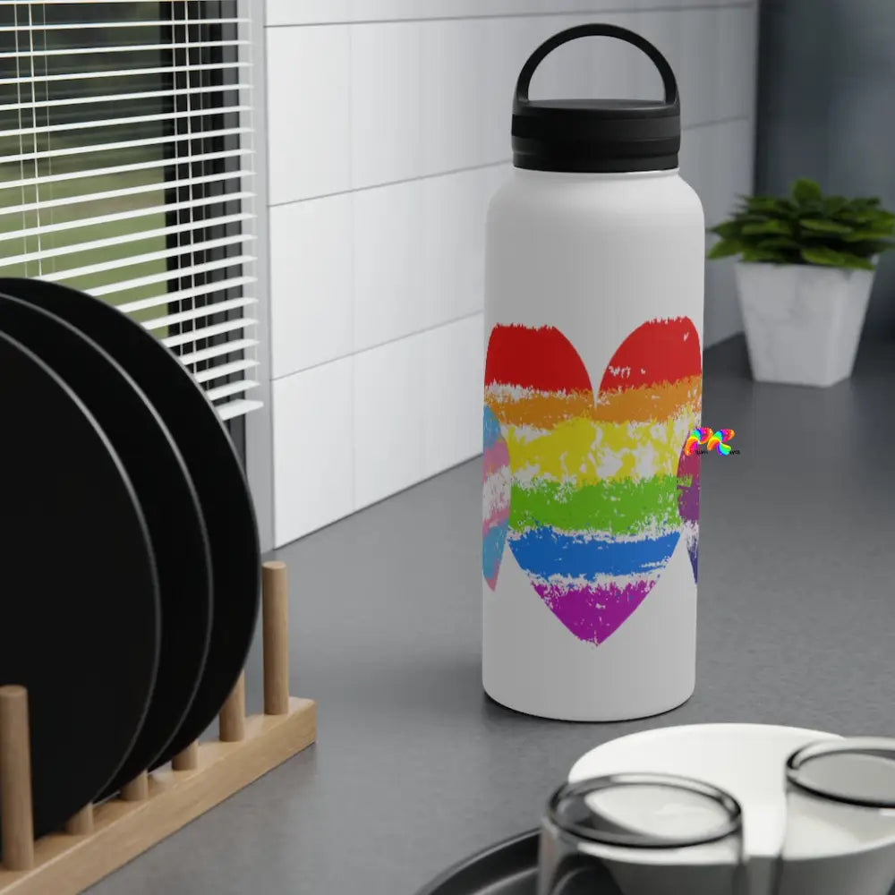 Pride Stainless Steel Water Bottle, Handle Lid