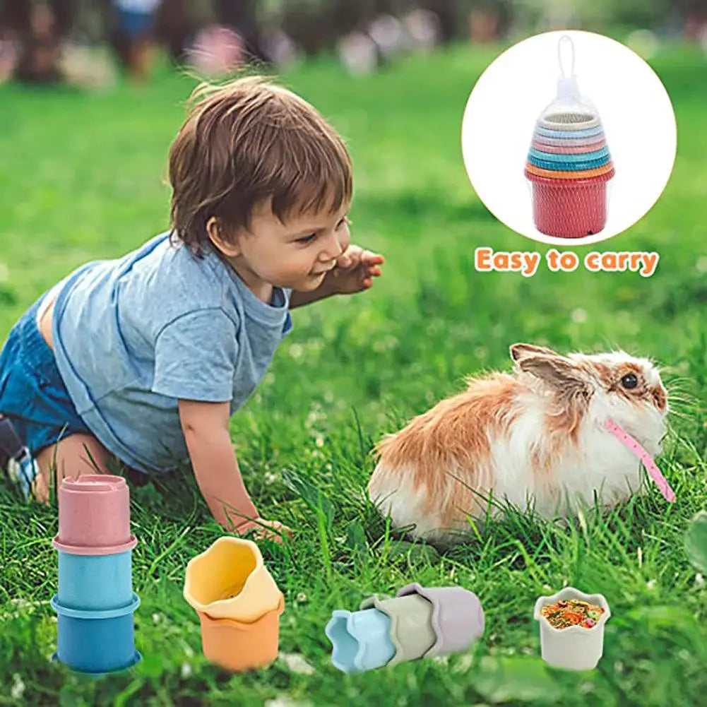 Rabbit Stacking Cups (Treat Dispenser) | Enrichment for Play & Boredom