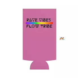 Rave Vibes Flow Tribe Slim Can Cooler