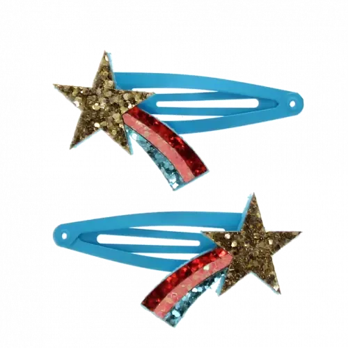 Rex of London Shooting Star Glitter Hair Clips