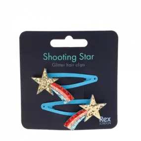 Rex of London Shooting Star Glitter Hair Clips