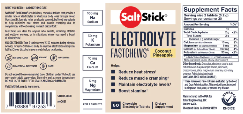 Saltstick Fastchews Bottle - Coconut Pineapple