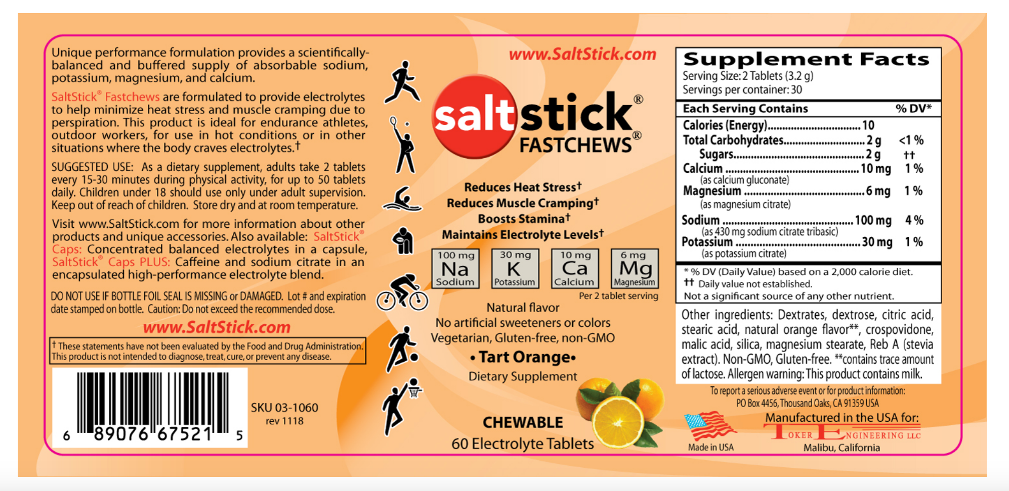 Saltstick Fastchews Bottle - Orange