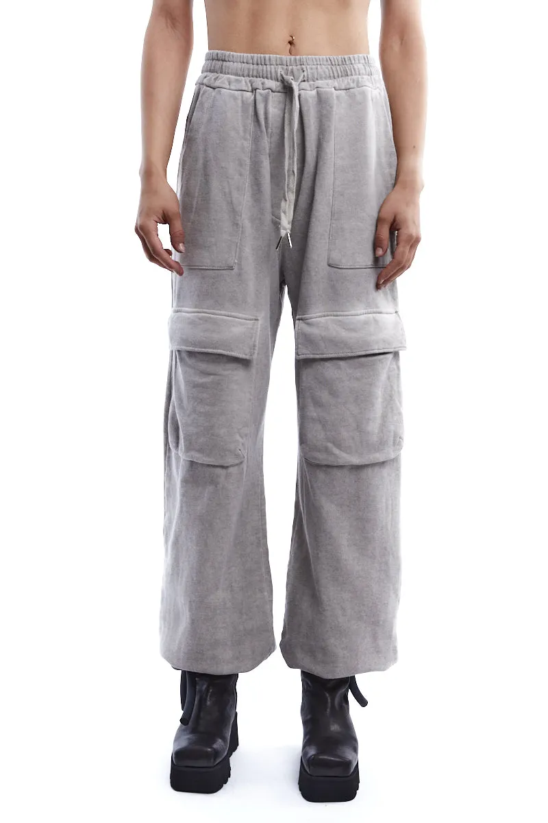 SAND COLD DYED FLEECE PANTS