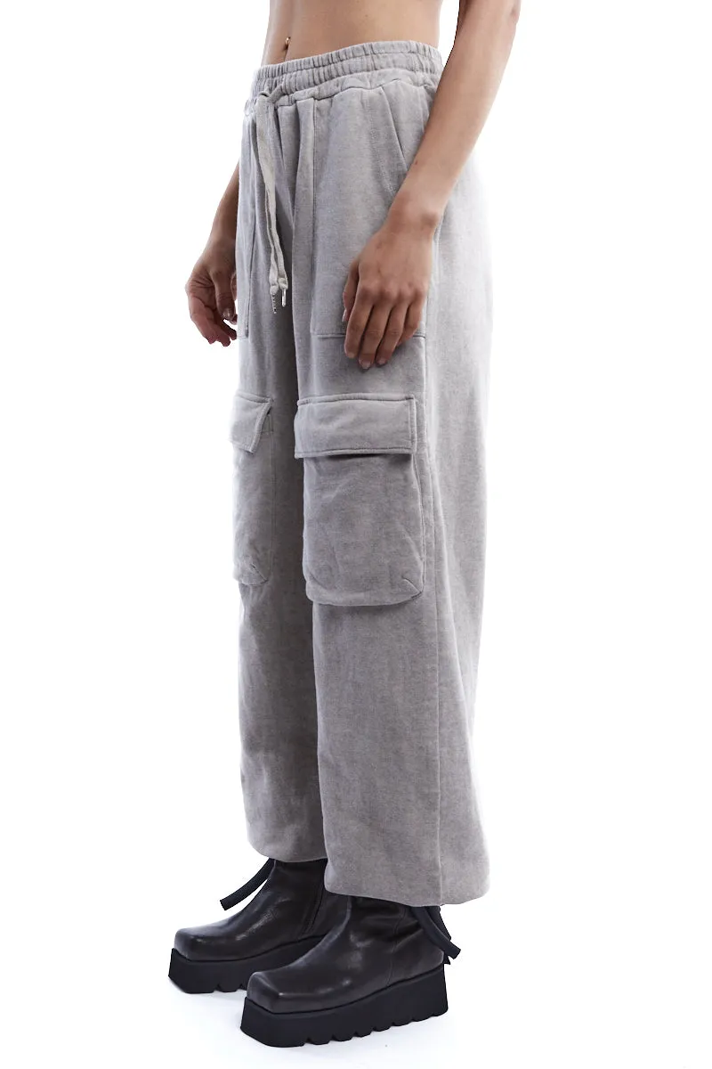 SAND COLD DYED FLEECE PANTS