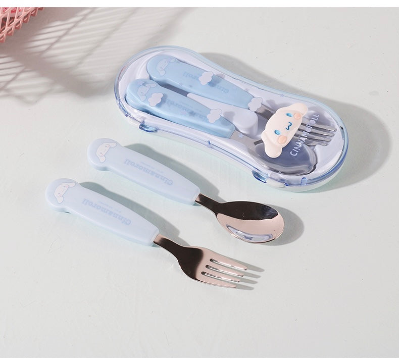 sanrio character Cinnamoroll my melody Pom Pom purin stainless steel fork spoon set