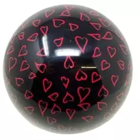 SaVi OTB Pink Hearts Polyester Bowling Ball