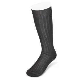 Short Dark Grey Melange Wool Socks