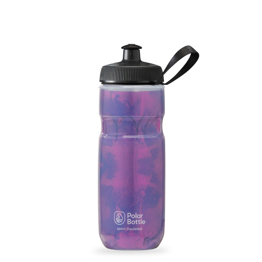 Sports Insulated Water Bottle 24 oz FlyDye Blackberry by Polar Bottle Made in USA