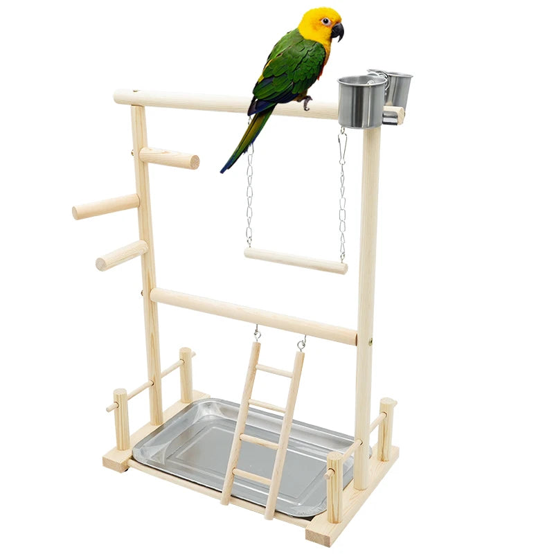 Stainless Steel Cage Stand Double Cups with Clip Bird Parrot Double Food Water Feeding Cups Dispenser Durable Pet Cage Supplies