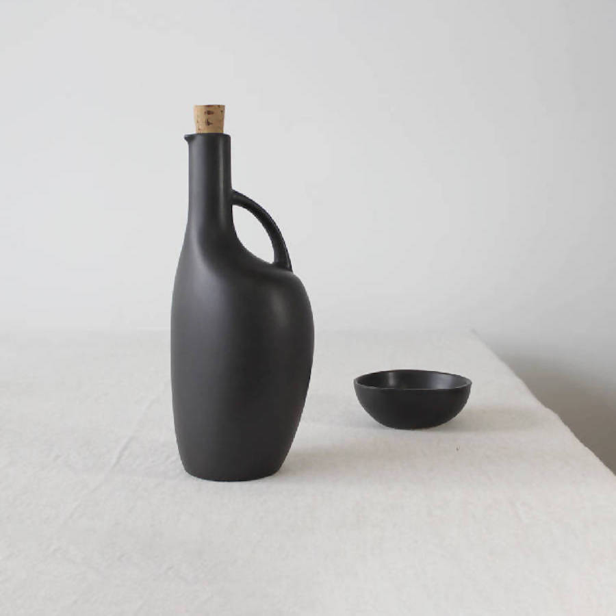 Stoneware Canard Olive Oil Bottle