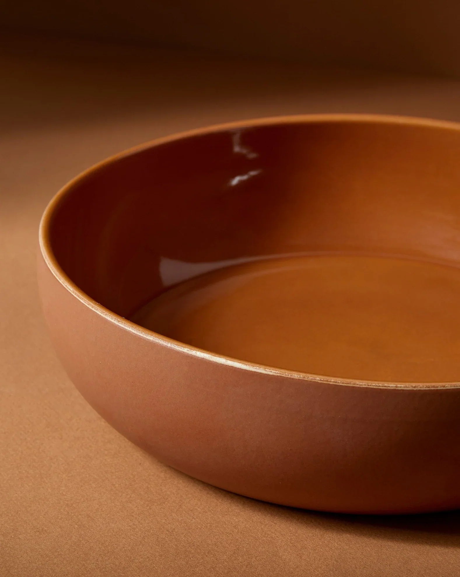 Stoneware Shallow Serving Bowl