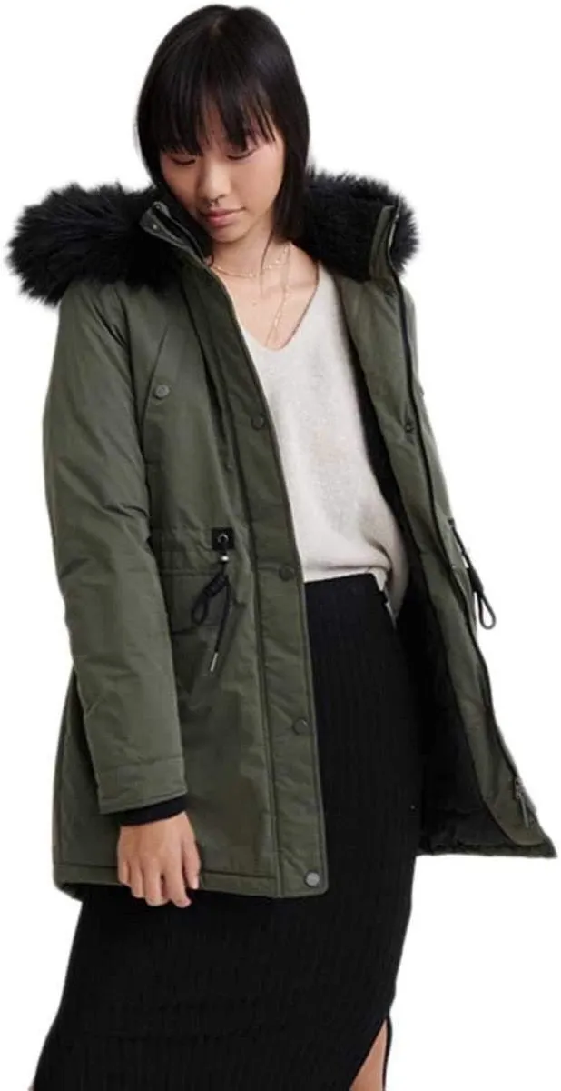 Superdry Womens Nadare Parka Jackets Military Duck