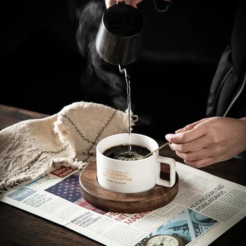 Tea Mug American Coffee Cup With Spoon Gift