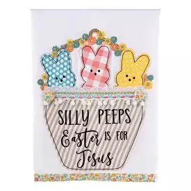 Three Peeps Easter Basket Tea Towel